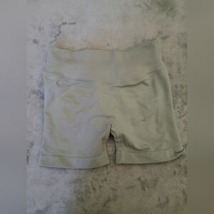 Women's Gray Ribbed Waist Shorts